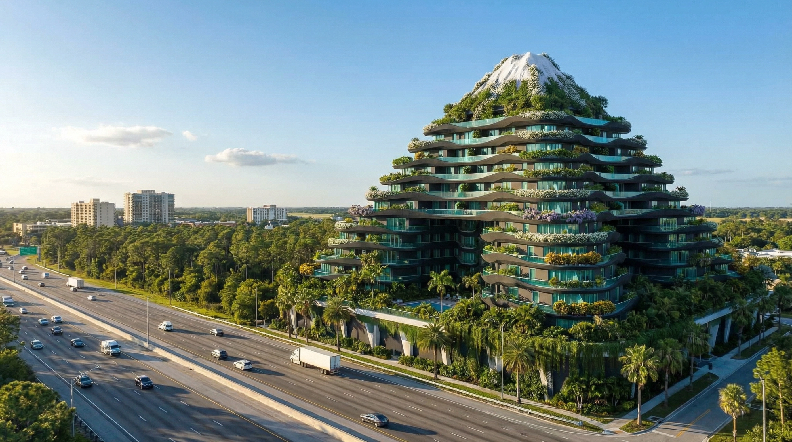 Biophilic building with integrated phytoncide gardens